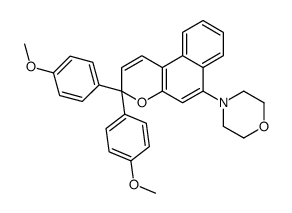 4-[3,3-bis(4-methoxyphenyl)benzo[f]chromen-6-yl]morpholine结构式