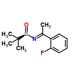 N-[(1E)-1-(2-Fluorophenyl)ethylidene]-2-methyl-2-propanesulfinamide Structure