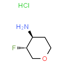 (3R,4S)-3-fluorooxan-4-amine hydrochloride structure