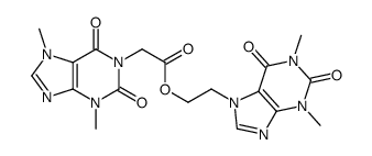 1H-Purine-1-acetic acid, 2,3,6,7-tetrahydro-3,7-dimethyl-2,6-dioxo-, 2-(1,3-dimethyl-2,6-dioxo-1,2,3,6-tetrahydro-7H-purin-7-yl)ethyl ester Structure