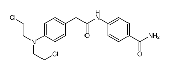 4-[[2-[4-[bis(2-chloroethyl)amino]phenyl]acetyl]amino]benzamide结构式