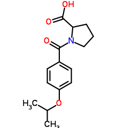 1-(4-ISOPROPOXY-BENZOYL)-PYRROLIDINE-2-CARBOXYLIC ACID structure