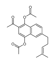 [3-acetyl-4-acetyloxy-7-(4-methylpent-3-enyl)naphthalen-1-yl] acetate结构式