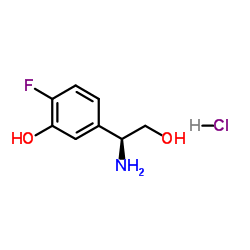 5-[(1S)-1-Amino-2-hydroxyethyl]-2-fluorophenol hydrochloride (1:1)结构式
