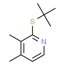 2-tert-Butylthio-3,4-dimethylpyridine structure