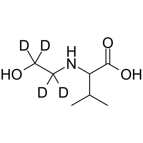 N-(2-Hydroxyethyl)valine-d4结构式