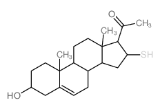 1-(3-hydroxy-10,13-dimethyl-16-sulfanyl-2,3,4,7,8,9,11,12,14,15,16,17-dodecahydro-1H-cyclopenta[a]phenanthren-17-yl)ethanone结构式