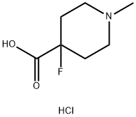 4-Fluoro-1-methylpiperidine-4-carboxylic acid hydrochloride结构式