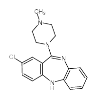 2-chloro-11-(4-methyl-1-piperazinyl)-5H-dibenzo(b,e)(1,4)diazepine structure