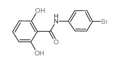 N-(4-溴苯基)-2,6-二羟基苯甲酰胺结构式