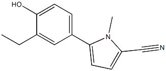 5-(3-ethyl-4-hydroxyphenyl)-1-methyl-1H-pyrrole-2-carbonitrile结构式