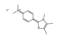 N,N-dimethyl-4-(3,4,5-trimethyl-1,3-thiazol-3-ium-2-yl)aniline,iodide结构式