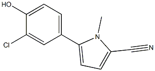 5-(3-chloro-4-hydroxyphenyl)-1-methyl-1H-pyrrole-2-carbonitrile结构式