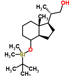 (2S)-2-((1R,3aR,7aR)-4-((tert-butyldimethylsilyl)oxy)-7a-Methyloctahydro-1H-inden-1-yl)propan-1-ol structure