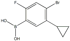 2-Fluoro-4-bromo-5-cyclopropylphenylboronic acid结构式