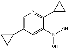 2,5-dicyclopropylpyridine-3-boronic acid结构式