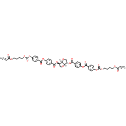 Bis[4-[4-[4-(Acryloyloxy)Butoxycarbonyloxy]Benzoyloxy]Benzoic Acid](1R4S5R8R)-26-Dioxabicyclo[3.3.0]Octane-48-Diyl Ester Structure