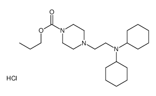 propyl 4-[2-(dicyclohexylamino)ethyl]piperazine-1-carboxylate,hydrochloride Structure