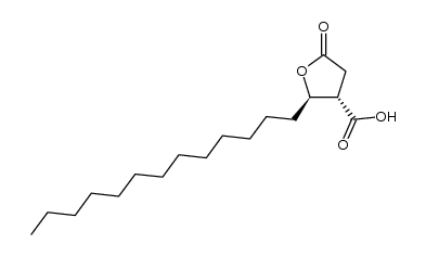 (2R,3S)-5-oxo-2-tridecyltetrahydrofuran-3-carboxylic acid结构式