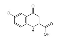 6-chloro-4-oxo-1,4-dihydroquinoline-2-carboxylic acid结构式