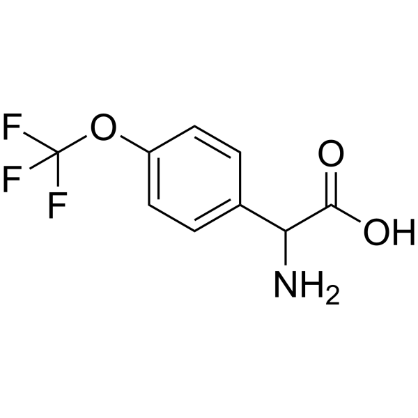 4-(trifluoromethoxy)-dl-phenylglycine structure