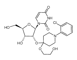 2'-O-[1-(2-Chlorophenyl)-4-(2-hydroxyethoxy)piperidin-4-yl]uridine Structure