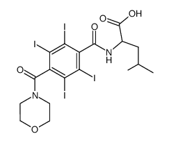 N-[2,3,5,6-tetraiodo-4-(morpholine-4-carbonyl)-benzoyl]-leucine Structure