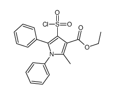 ETHYL 4-(CHLOROSULFONYL)-2-METHYL-1,5-DIPHENYL-1H-PYRROLE-3-CARBOXYLATE structure