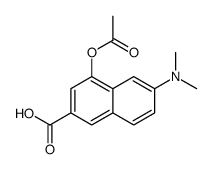 4-(乙酰基氧基)-6-(二甲基氨基)-2-萘羧酸结构式