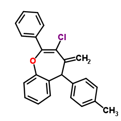 3-Chloro-4-methylene-2-phenyl-5-p-tolyl-4,5-dihydro-benzo[b]oxepine Structure