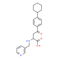 4-(4-CYCLOHEXYLPHENYL)-4-OXO-2-((3-PYRIDYLMETHYL)AMINO)BUTANOIC ACID结构式
