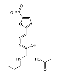 [2-[(2E)-2-[(5-nitrofuran-2-yl)methylidene]hydrazinyl]-2-oxoethyl]-propylazanium,acetate Structure