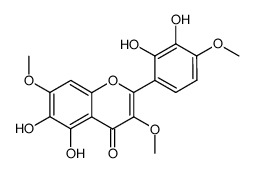 2-(2,3-Dihydroxy-4-methoxyphenyl)-5,6-dihydroxy-3,7-dimethoxy-4H-1-benzopyran-4-one结构式