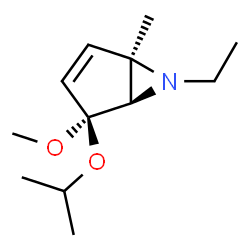 6-Azabicyclo[3.1.0]hex-2-ene,6-ethyl-4-methoxy-1-methyl-4-(1-methylethoxy)-,(1R,4S,5R)-rel-(9CI)结构式