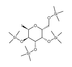 2,3,4,6-tetra-O-tetramethylsilyl-α-D-galactopyranosyl iodide结构式