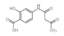 2-hydroxy-4-(3-oxobutanoylamino)benzoic acid结构式