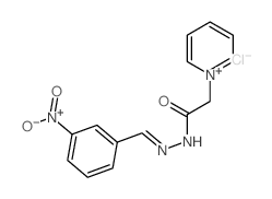 Pyridinium,1-[2-[2-[(3-nitrophenyl)methylene]hydrazinyl]-2-oxoethyl]-, chloride (1:1) Structure