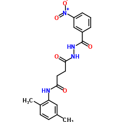 N-(2,5-Dimethylphenyl)-4-[2-(3-nitrobenzoyl)hydrazino]-4-oxobutanamide结构式