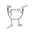 methyl 6-deoxy-3-O-methyl-α-L-mannopyranoside结构式