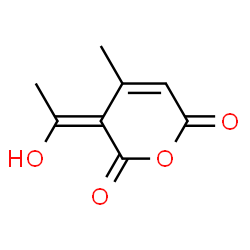 2H-Pyran-2,6(3H)-dione, 3-(1-hydroxyethylidene)-4-methyl-, (3Z)- (9CI) structure