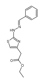 ethyl 2-benzylidenehydrazonothiazole-4-acetate结构式