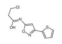 Propanamide, 3-chloro-N-(3-(2-thienyl)-5-isoxazolyl)-结构式