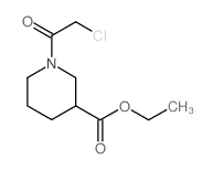 3-Piperidinecarboxylic acid, 1-(chloroacetyl)-, ethyl ester (9CI) Structure