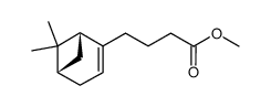 4-((1R,5S)-6,6-Dimethyl-bicyclo[3.1.1]hept-2-en-2-yl)-butyric acid methyl ester Structure