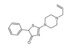 5-phenyl-2-(4-prop-2-enylpiperazin-1-yl)-1,3-thiazol-4-one结构式
