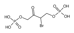 3-bromo-1,4-bis-phosphonooxy-butan-2-one结构式