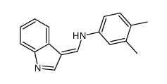 N-[(Z)-indol-3-ylidenemethyl]-3,4-dimethylaniline Structure