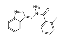 N-(indol-3-ylidenemethyl)-2-methylbenzohydrazide结构式