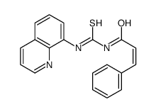 3-phenyl-N-(quinolin-8-ylcarbamothioyl)prop-2-enamide结构式