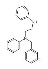 1,2-Ethanediamine,N1,N2-diphenyl-N1-(phenylmethyl)-, hydrochloride (1:1) structure